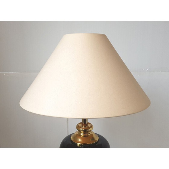 Image 1 of Lampadaire vintage de la Maison Le Dauphin en acier noir 1970