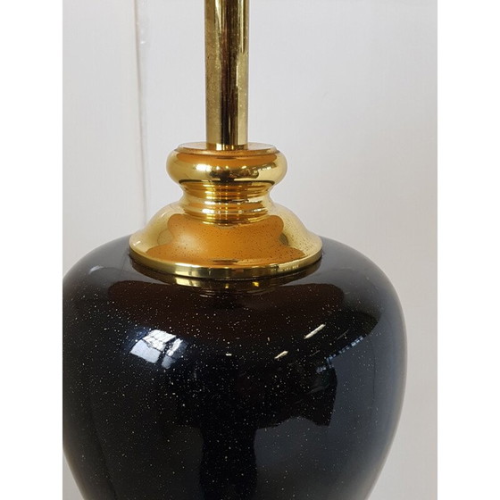 Image 1 of Lampadaire vintage de la Maison Le Dauphin en acier noir 1970