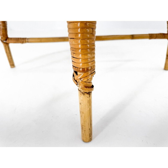 Image 1 of Fauteuil vintage en rotin, Tchécoslovaquie 1970