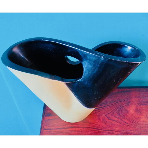 Image 1 of Paire de vases en grès de forme ovoïde par Fernand Elchinger, France 1955