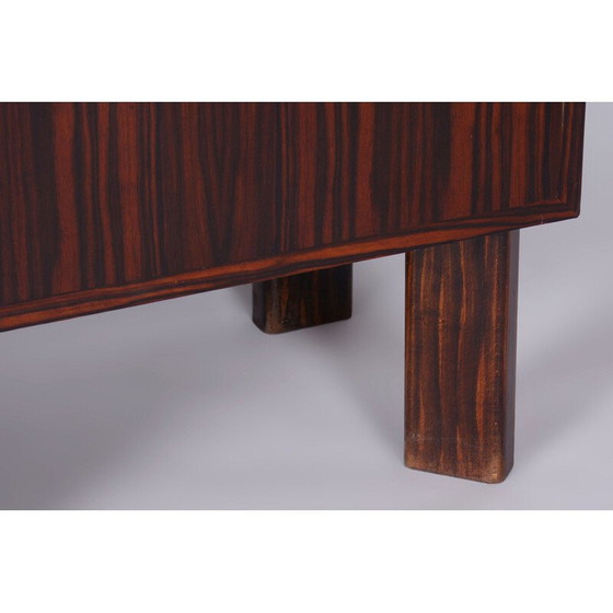 Image 1 of Secretaire Vintage Art Deco en verre opaxite, Tchécoslovaquie 1930