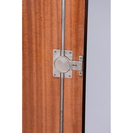 Image 1 of Secretaire Vintage Art Deco en verre opaxite, Tchécoslovaquie 1930