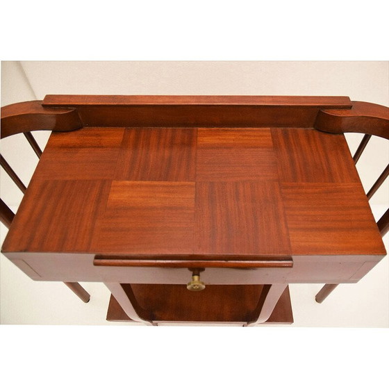 Image 1 of Table basse vintage Art Déco en noyer, Italie 1940