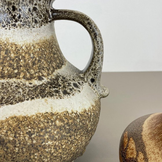 Image 1 of Paire de vases en céramique "Fat lava" de Scheurich, Allemagne, années 1970