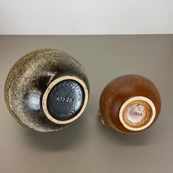 Image 1 of Paire de vases en céramique "Fat lava" de Scheurich, Allemagne, années 1970