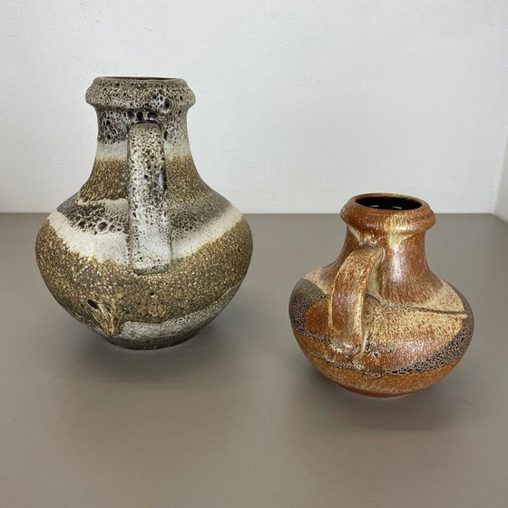 Image 1 of Paire de vases en céramique "Fat lava" de Scheurich, Allemagne, années 1970