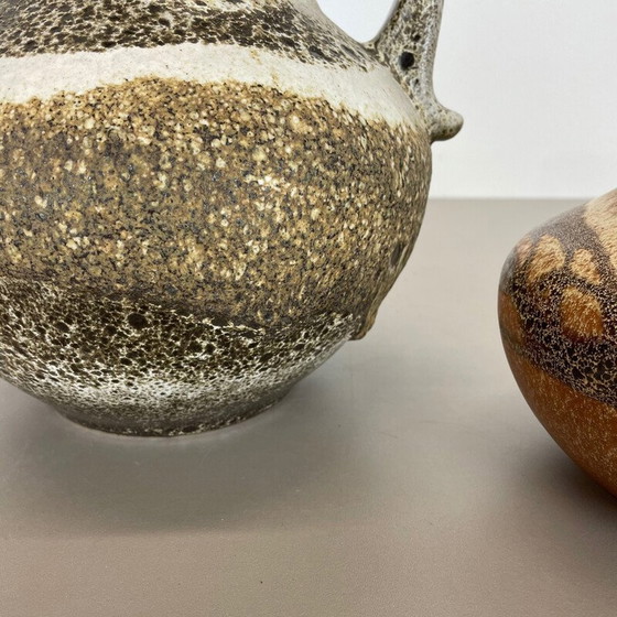 Image 1 of Paire de vases en céramique "Fat lava" de Scheurich, Allemagne, années 1970
