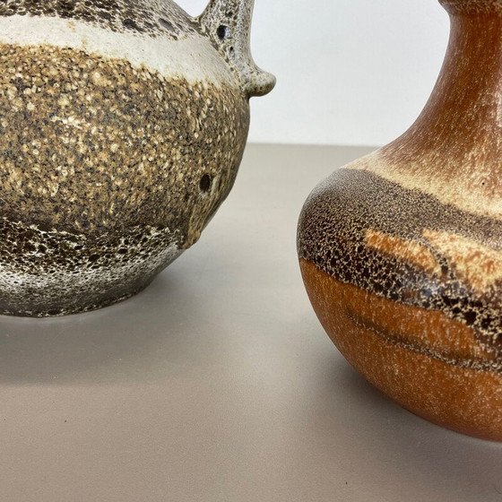 Image 1 of Paire de vases en céramique "Fat lava" de Scheurich, Allemagne, années 1970