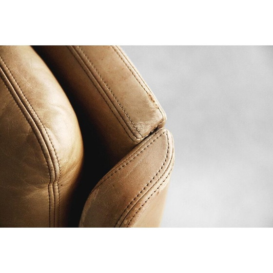 Image 1 of Paire de fauteuils en cuir pivotants vintage de Carl Straub, années 1950