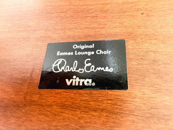 Image 1 of Eames Lounge Chair Vitra Fauteuil avec ottoman Noir