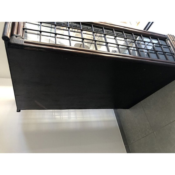 Image 1 of Vitrine vintage en bambou et verre