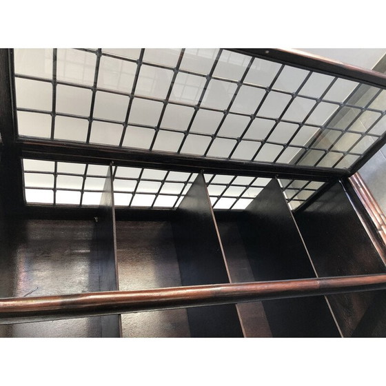 Image 1 of Vitrine vintage en bambou et verre