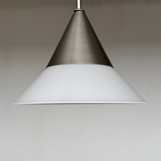 Image 1 of Lampe suspendue avec abat-jour en verre conique Ø24Cm
