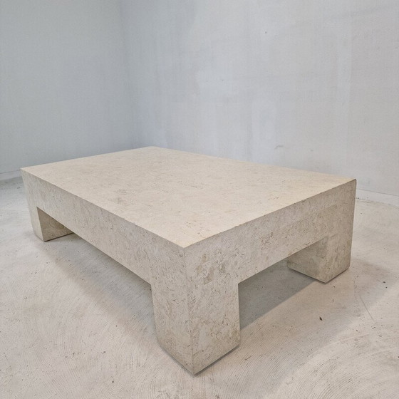 Image 1 of Table basse vintage en pierre de Mactan par Magnussen Ponte, 1980