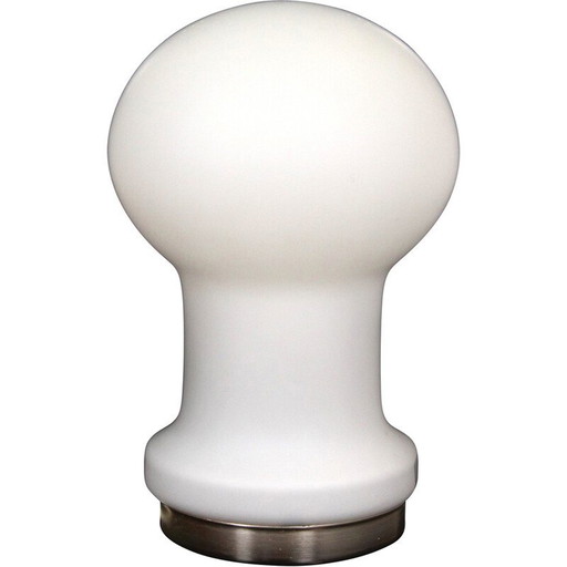 Lampe de table en verre du milieu du siècle par Osvětlovací Sklo, Tchécoslovaquie années 1970.