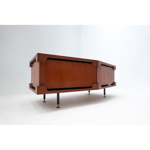 Bureau italien du milieu du siècle en teck, années 1960