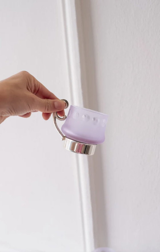 Image 1 of Verres lilas italiens vintage - Lot de 4