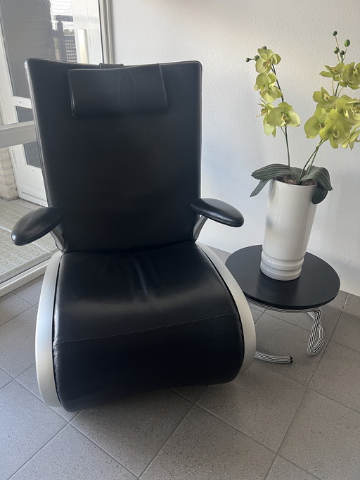 Wk Wohnen Fauteuil design noir Modèle Flex 679