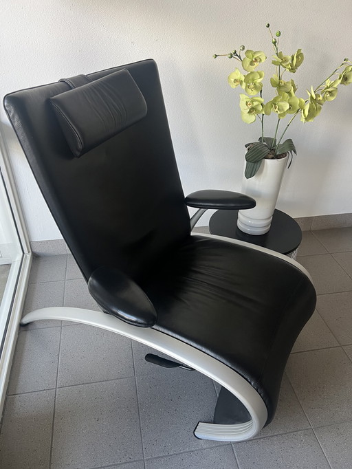 Wk Wohnen Fauteuil design noir Modèle Flex 679