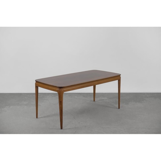 Image 1 of Table basse vintage scandinave en bois de cerisier, Danemark années 1950