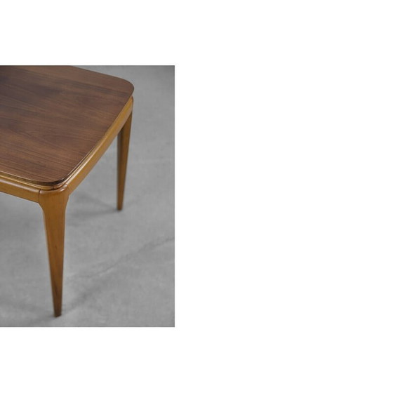 Image 1 of Table basse vintage scandinave en bois de cerisier, Danemark années 1950
