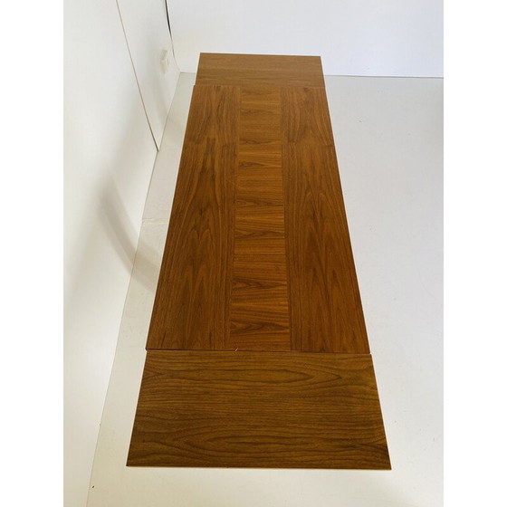 Image 1 of Table basse extensible vintage en placage de bois et chrome, Italie 1970