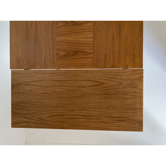 Image 1 of Table basse extensible vintage en placage de bois et chrome, Italie 1970