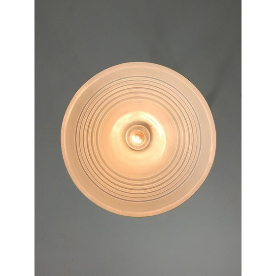 Image 1 of Lampe suspendue vintage en métal jaune, 1980