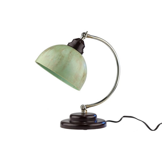 Image 1 of Lampe de bureau vintage en bakélite verte, 1930