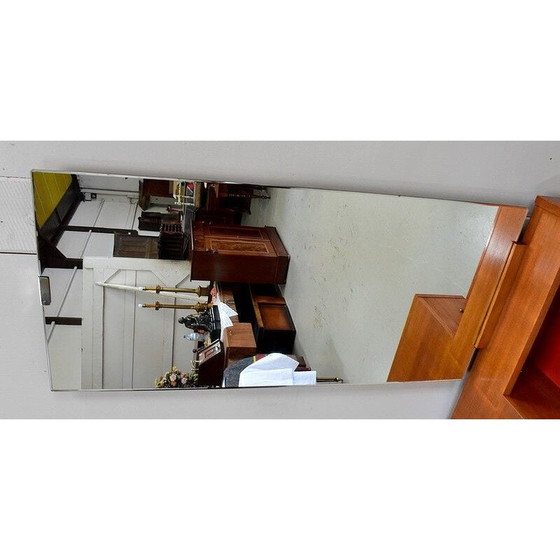 Image 1 of Coiffeuse vintage en teck avec un grand miroir, 1960-1970