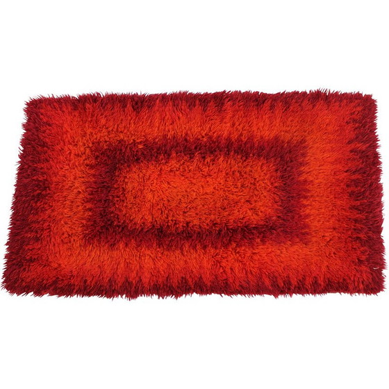 Image 1 of Tapis abstrait danois vintage en laine, 1970