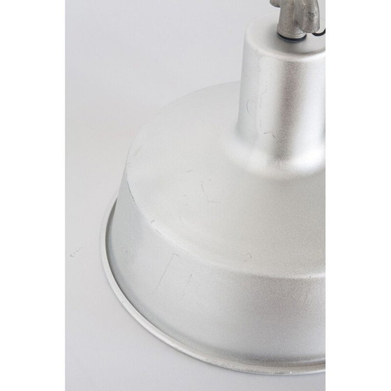 Image 1 of Vintage aluminium industrial style ceiling light Spain 1970s