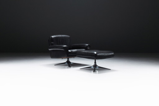 Stunning Ds 31 Lounge Chair & Ottoman By De Sede Team For De Sede Exclusiv Swiss