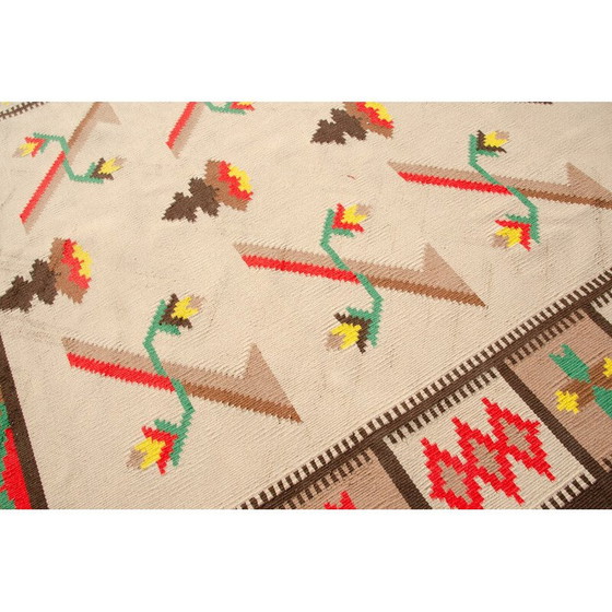 Image 1 of Tapis Kilim moderne vintage tissé à la main, 1970