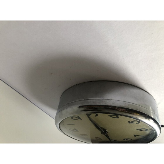 Image 1 of Horloge murale industrielle vintage, Tchécoslovaquie années 1960