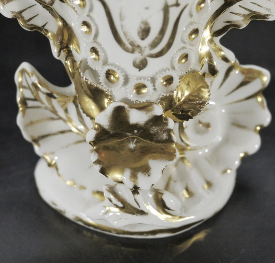 Image 1 of Paire De Grand Vases En Porcelaine Vieux Paris Napoléon Iii Xix Siècle