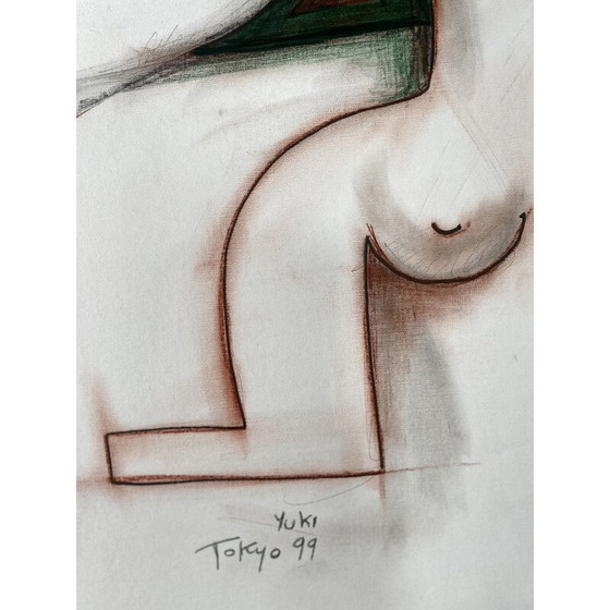 Image 1 of Peinture vintage "Tokyo 99" par André Ferrand