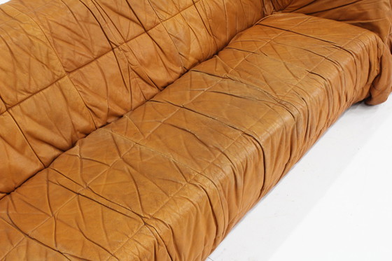 Image 1 of Piumino Canapé en cuir cognac par Jonathan De Pas , Italie 1970S