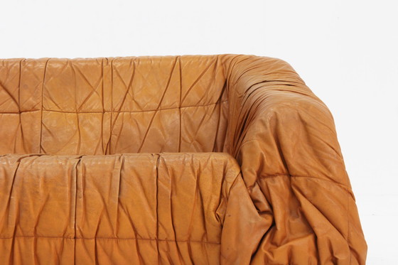 Image 1 of Piumino Canapé en cuir cognac par Jonathan De Pas , Italie 1970S