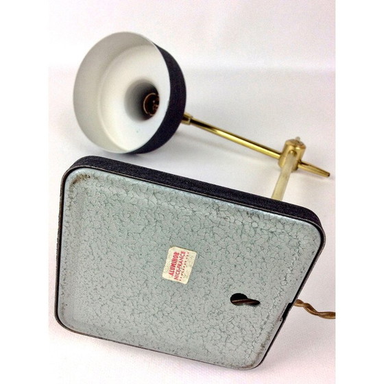 Image 1 of Lampe vintage en aluminium et laiton - années 1950