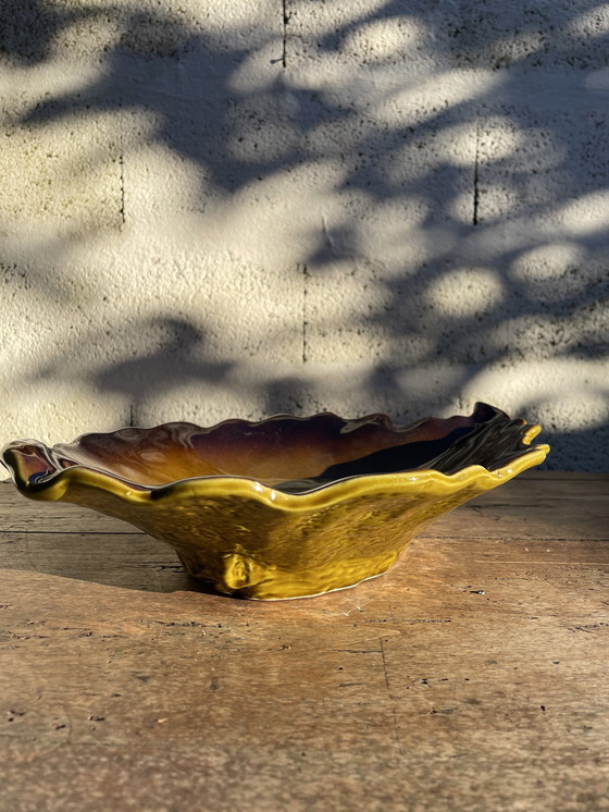 Image 1 of Grande Coupe En Barbotine Poet Laval 1970