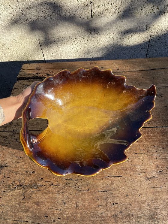 Image 1 of Grande Coupe En Barbotine Poet Laval 1970