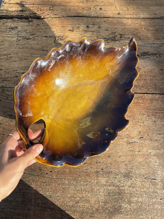 Image 1 of Grande Coupe En Barbotine Poet Laval 1970