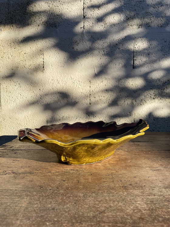 Image 1 of Grande Coupe En Barbotine Poet Laval 1970