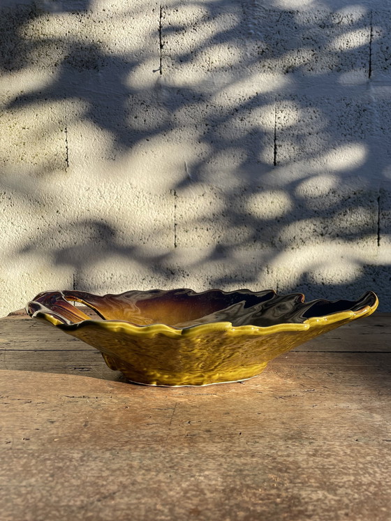 Image 1 of Grande Coupe En Barbotine Poet Laval 1970