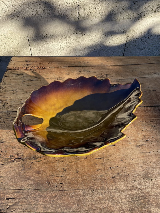 Image 1 of Grande Coupe En Barbotine Poet Laval 1970