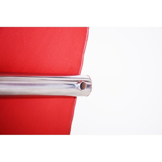 Image 1 of Fauteuil vintage en cuir rouge de Mucke Melder, Tchécoslovaquie, années 1930