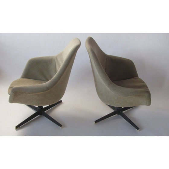Image 1 of Paire de fauteuils en métal vintage, Tchécoslovaquie 1960