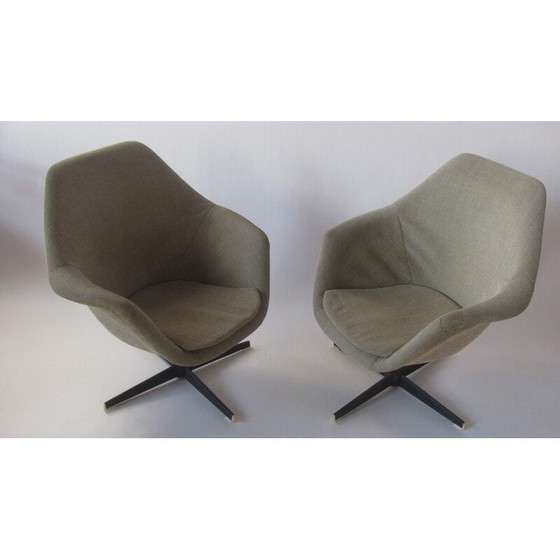Image 1 of Paire de fauteuils en métal vintage, Tchécoslovaquie 1960