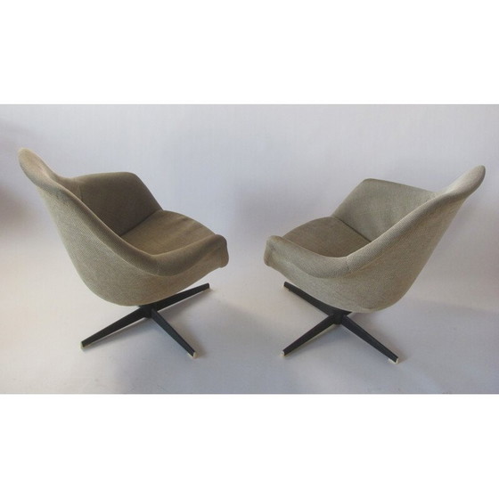 Image 1 of Paire de fauteuils en métal vintage, Tchécoslovaquie 1960